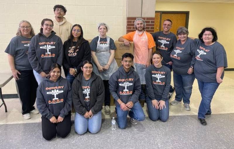 Local groups get together to package 20,000 meals for Cowley County food pantries