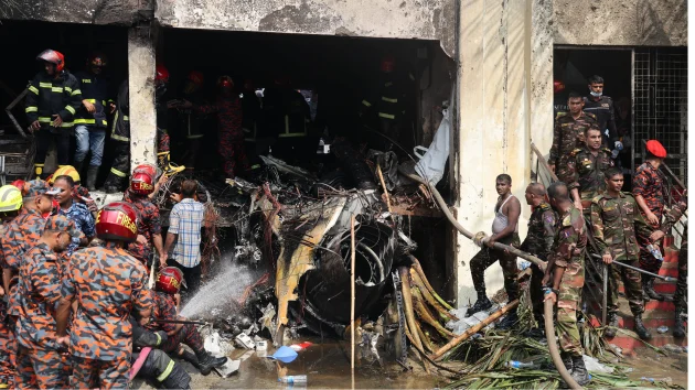 18 dead as Bangladesh air force jet crashes on school