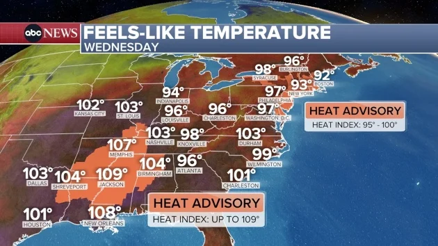 Heat advisory in effect for New York City and across Northeast: Latest