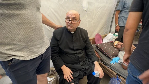 Catholic church in Gaza damaged, priest injured, church says