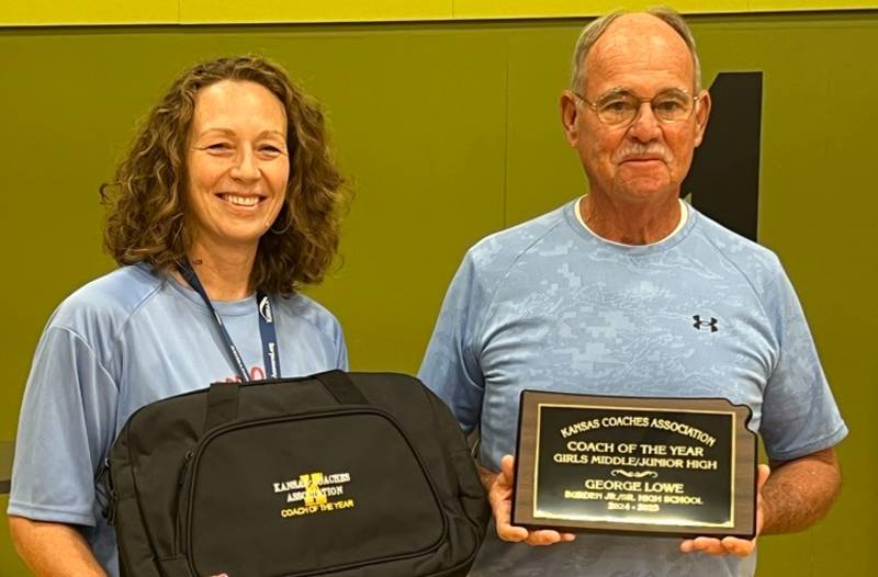 Burden, Winfield coach George Lowe awarded coach of year in Salina Tuesday