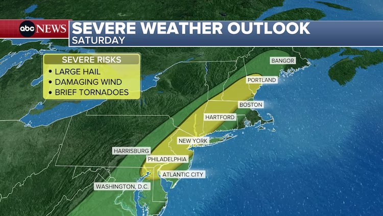 Over 25 million under alert for severe weather, flash flooding in Northeast