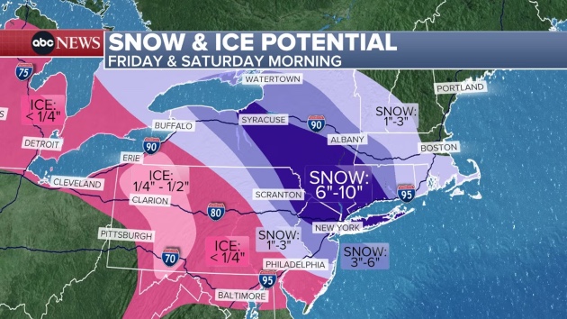 Dangerous snowstorm headed toward NYC, New Jersey, upstate New York: Latest forecast