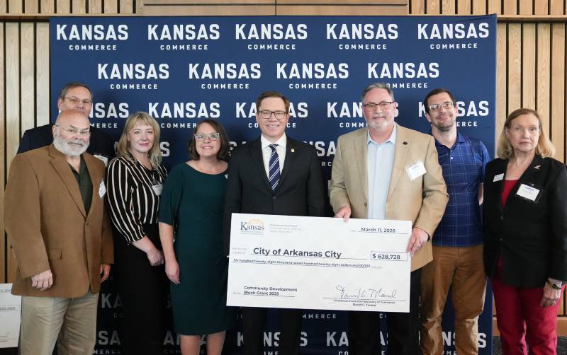 Ark City officials visit Topeka for awarding of community development grants