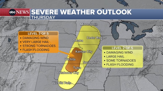 Tornado rips through northwest Oklahoma amid line of severe storms across Plains