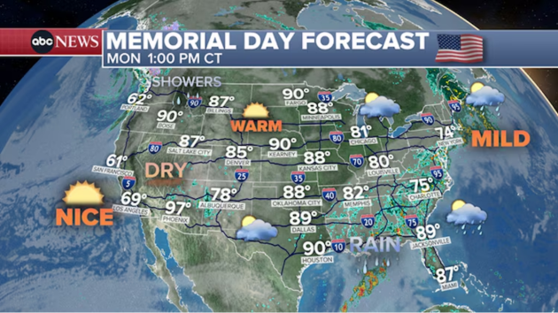 Soggy Memorial Day weather may not be a total washout in the Northeast and Midwest