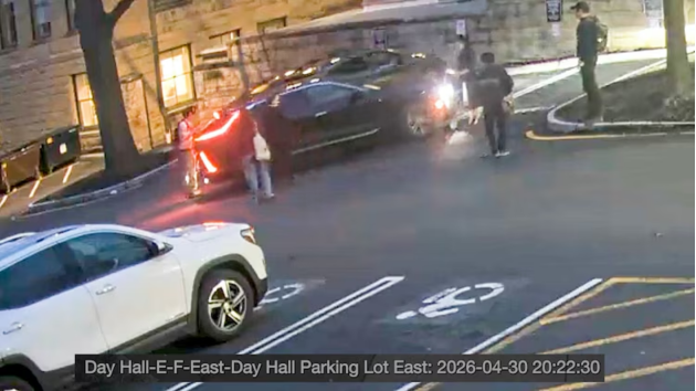 Cornell University president accused of backing into student in parking lot confrontation