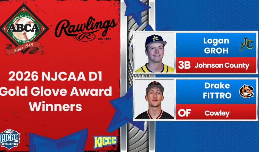 Cowley baseball’s Drake Fittro gets Gold Glove Award for the 2026 season